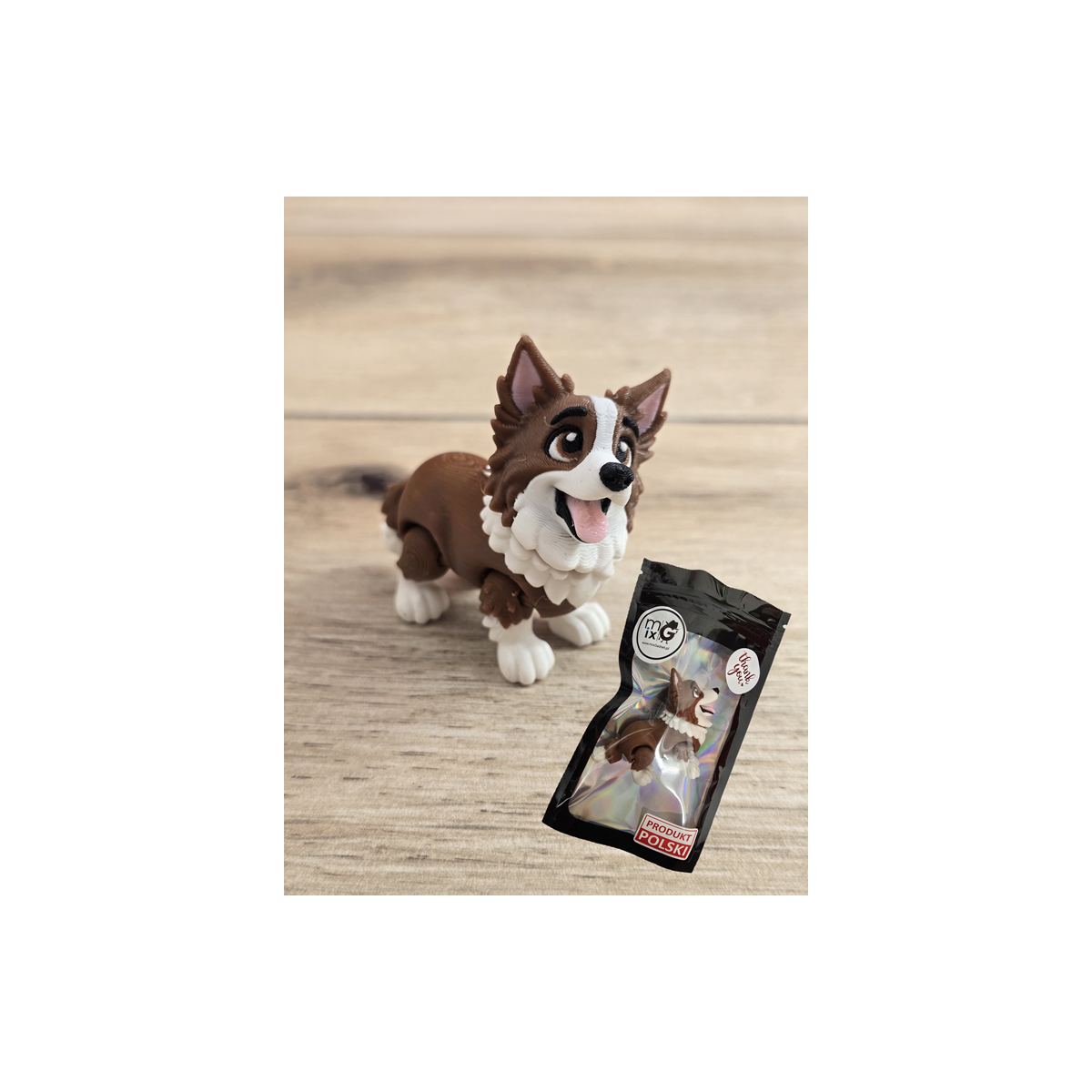 Breloczek Psa Border Collie 3D - Brelok Druk3d fidget Keychain