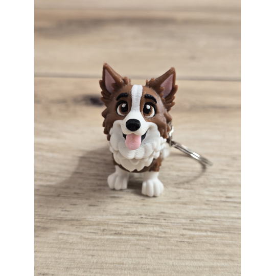 Breloczek Psa Border Collie 3D - Brelok Druk3d fidget Keychain