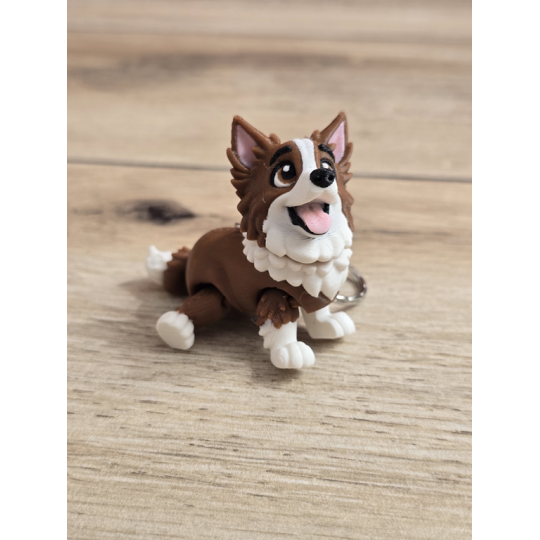 Breloczek Psa Border Collie 3D - Brelok Druk3d fidget Keychain