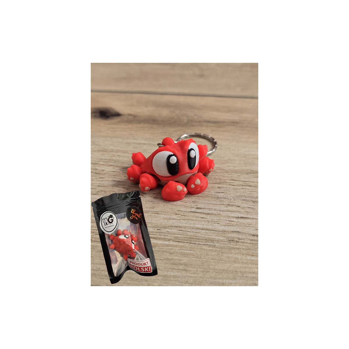 Breloczek Kraba 3D - Brelok Druk3d fidget Keychain
