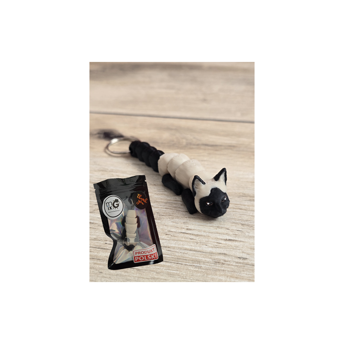 Breloczek Kot Syjamski 3d - Seria Kotów Brelok Druk3d fidget