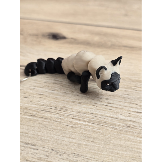 Breloczek Kot Syjamski 3d - Seria Kotów Brelok Druk3d fidget