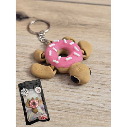 Breloczek Żółw Donut 3D - Brelok Druk3d fidget Keychain
