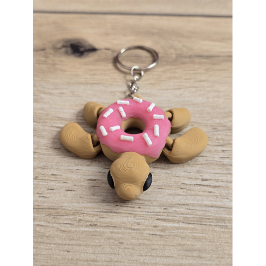 Breloczek Żółw Donut 3D - Brelok Druk3d fidget Keychain