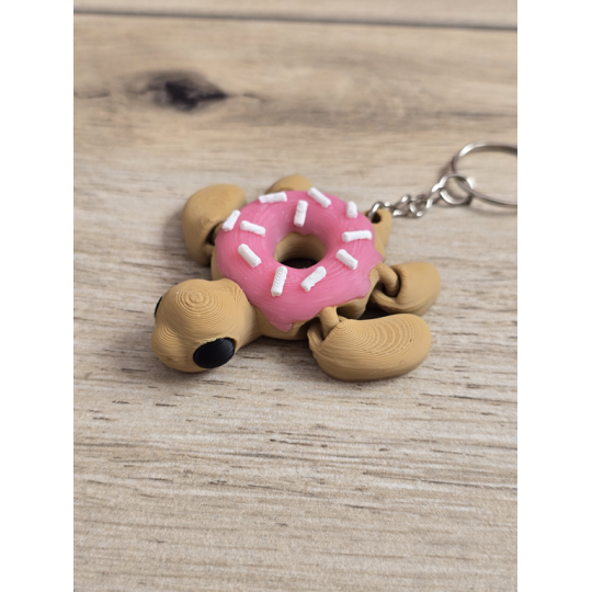 Breloczek Żółw Donut 3D - Brelok Druk3d fidget Keychain