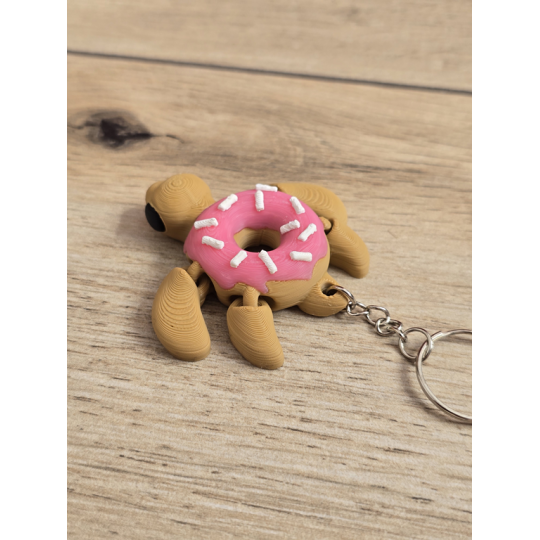 Breloczek Żółw Donut 3D - Brelok Druk3d fidget Keychain