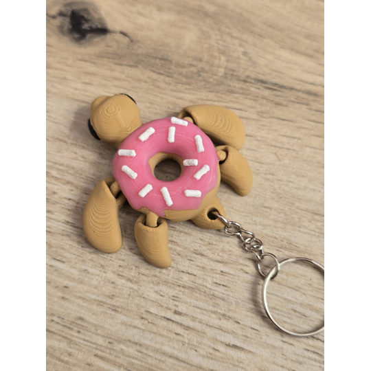 Breloczek Żółw Donut 3D - Brelok Druk3d fidget Keychain