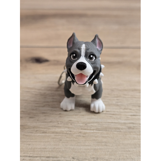 Breloczek Psa Pitbulla 3D - Brelok Druk3d fidget Keychain
