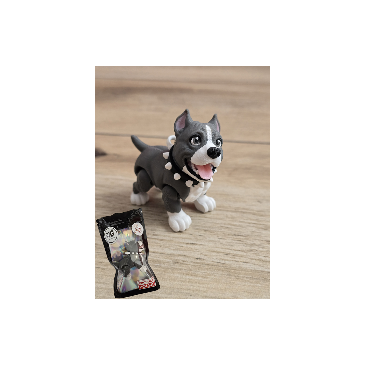 Breloczek Psa Pitbulla 3D - Brelok Druk3d fidget Keychain