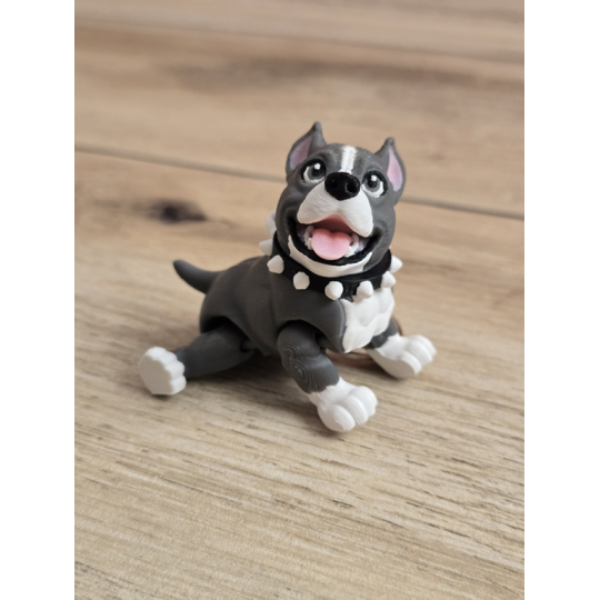 Breloczek Psa Pitbulla 3D - Brelok Druk3d fidget Keychain