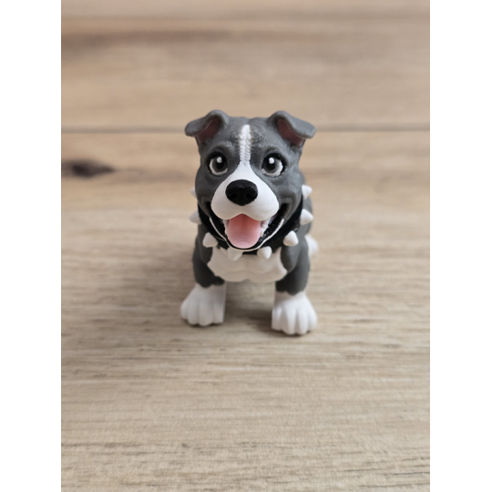 Figurka Psa Pitbulla z uszami 3D - Druk3d fidget mixGadzet