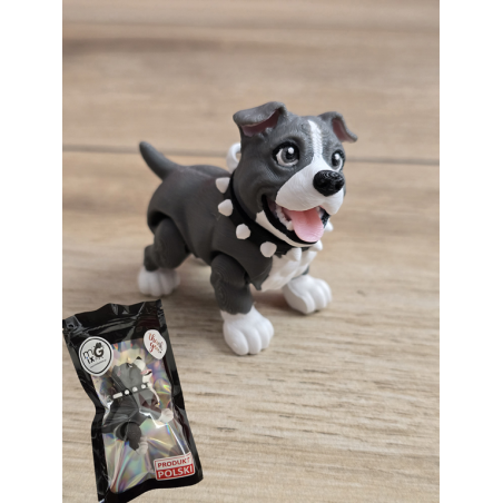 Figurka Psa Pitbulla z uszami 3D - Druk3d fidget mixGadzet