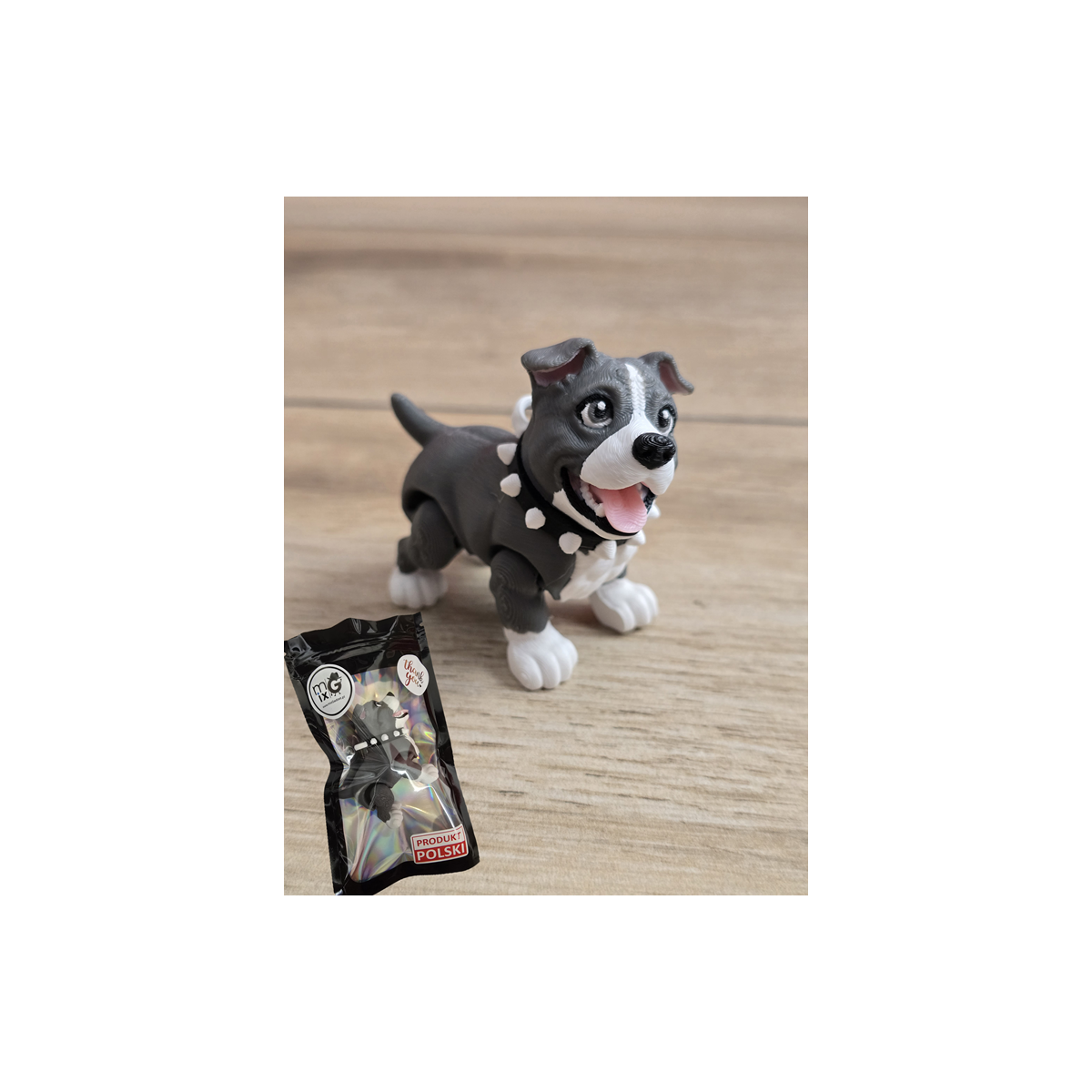 Figurka Psa Pitbulla z uszami 3D - Druk3d fidget mixGadzet