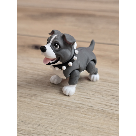 Figurka Psa Pitbulla z uszami 3D - Druk3d fidget mixGadzet