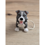 Breloczek Psa Pitbulla z uszami 3D - Brelok Druk3d fidget Keychain