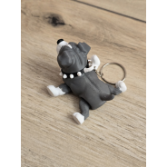 Breloczek Psa Pitbulla z uszami 3D - Brelok Druk3d fidget Keychain
