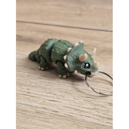 Breloczek Triceratops 3D - Brelok Druk3d fidget Keychain