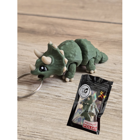 Breloczek Triceratops 3D - Brelok Druk3d fidget Keychain