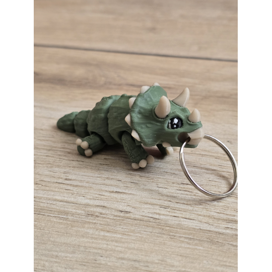 Breloczek Triceratops 3D - Brelok Druk3d fidget Keychain