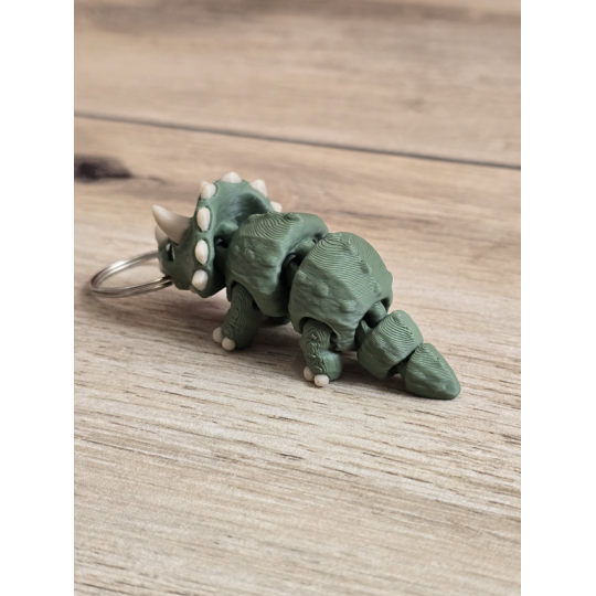 Breloczek Triceratops 3D - Brelok Druk3d fidget Keychain