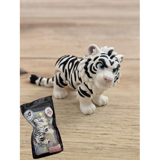 Breloczek Tygrys 3D - Brelok Druk3d fidget Keychain