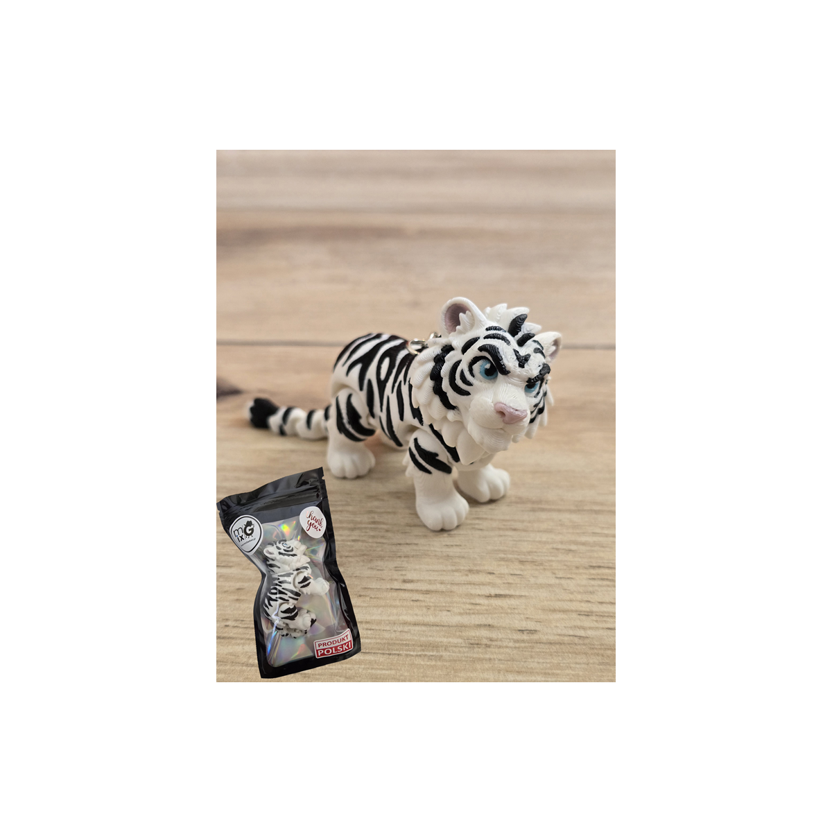 Breloczek Tygrys 3D - Brelok Druk3d fidget Keychain