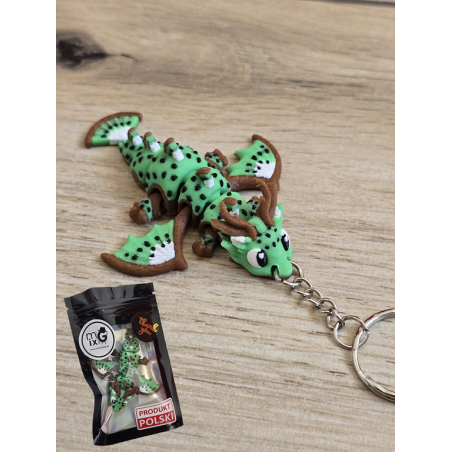 Breloczek Kiwi Dragon 3D - Brelok Druk3d fidget Keychain