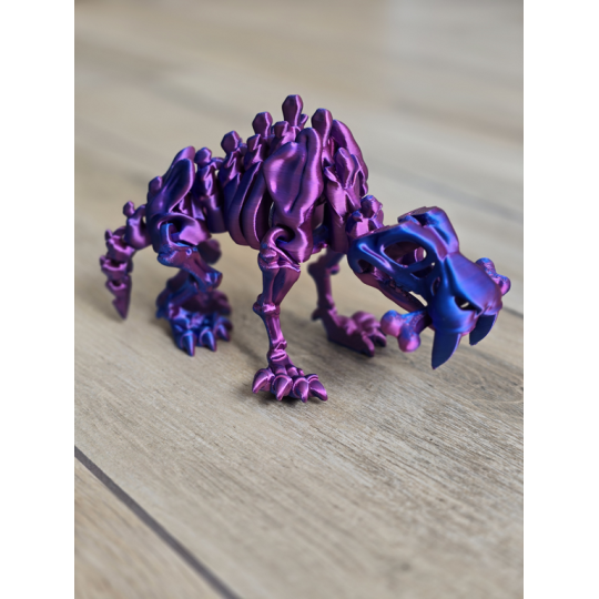 Szkielet Saber Tooth Tiger 20cm - 3D Kolekcjonerski Model - Dwukolorowy