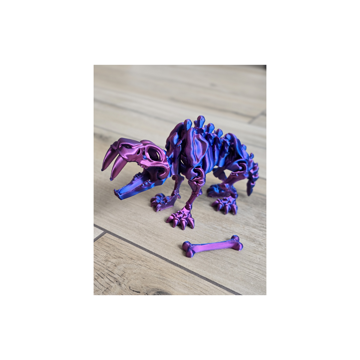 Szkielet Saber Tooth Tiger 20cm - 3D Kolekcjonerski Model - Dwukolorowy