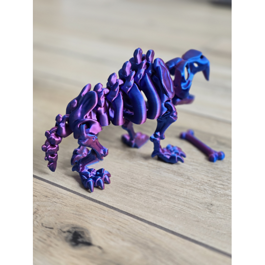 Szkielet Saber Tooth Tiger 20cm - 3D Kolekcjonerski Model - Dwukolorowy