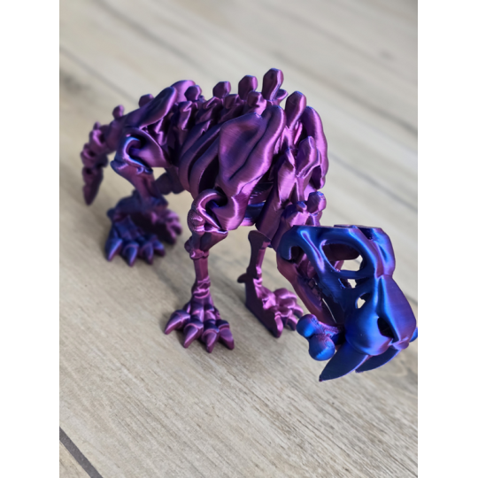 Szkielet Saber Tooth Tiger 20cm - 3D Kolekcjonerski Model - Dwukolorowy