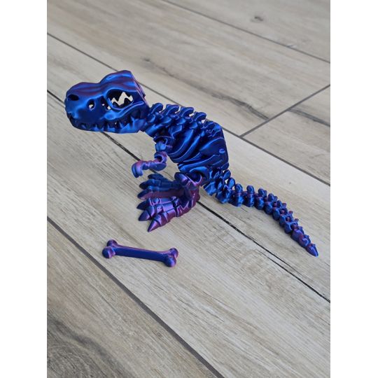 Fantastyczny Szkielet T-Rexa 25cm - 3D Kolekcjonerski Model - Dwukolorowy