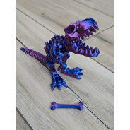 Fantastyczny Szkielet T-Rexa 25cm - 3D Kolekcjonerski Model - Dwukolorowy