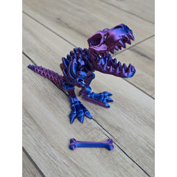Fantastyczny Szkielet T-Rexa 25cm - 3D Kolekcjonerski Model - Dwukolorowy