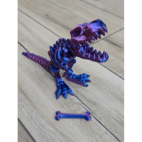 Fantastyczny Szkielet T-Rexa 25cm - 3D Kolekcjonerski Model - Dwukolorowy