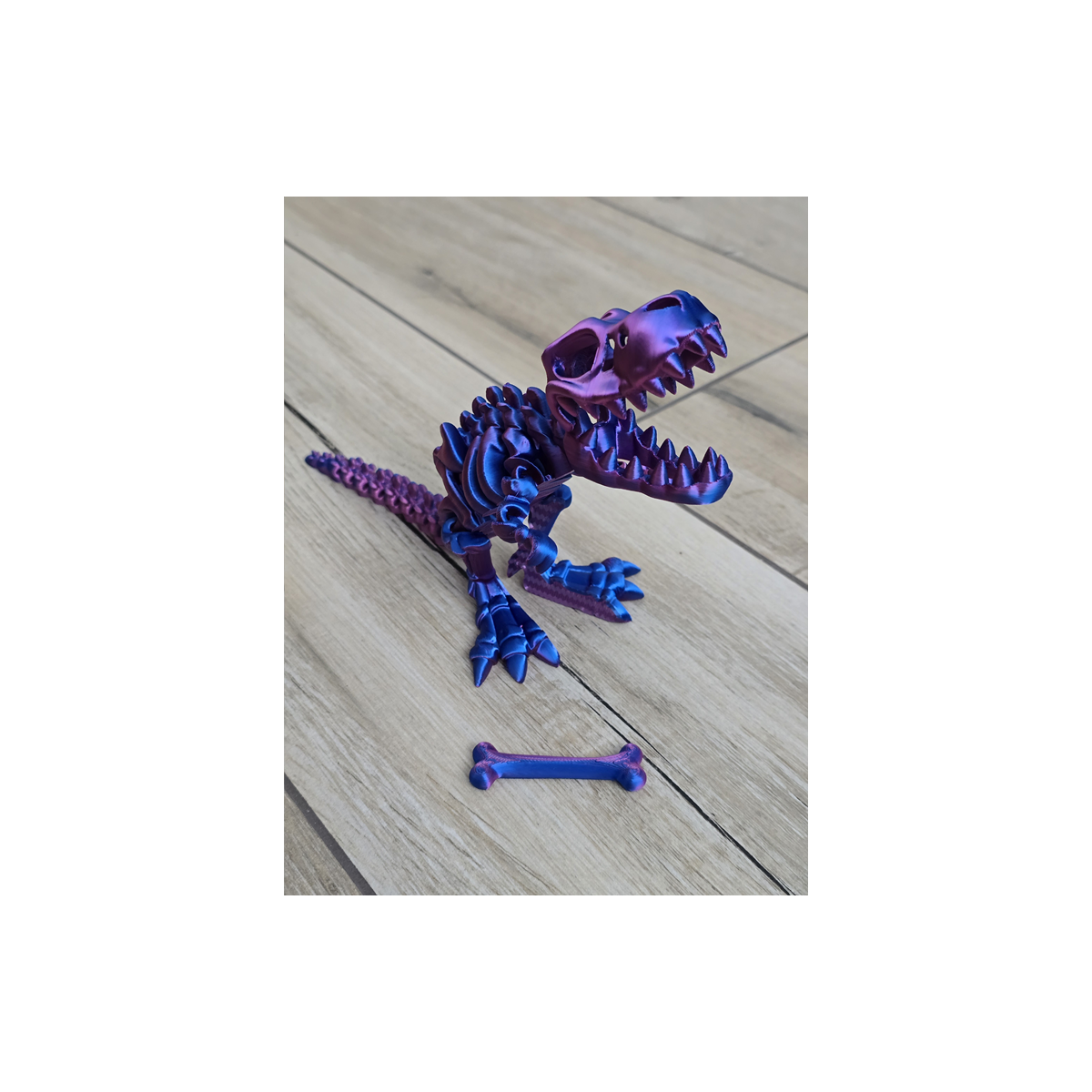 Fantastyczny Szkielet T-Rexa 25cm - 3D Kolekcjonerski Model - Dwukolorowy