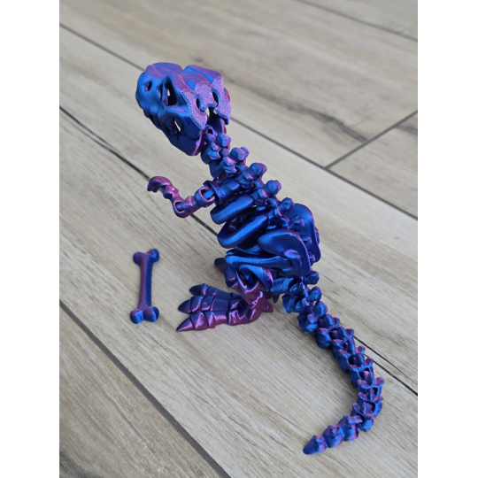 Fantastyczny Szkielet T-Rexa 25cm - 3D Kolekcjonerski Model - Dwukolorowy