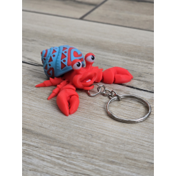 Brelok Tattooed Hermit Crab 3d - Brelok Druk3d fidget Keychain mixGadzet