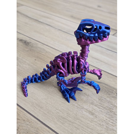 Szkielet Raptora 23cm - 3D Unikatowa Dekoracja! - Dwukolorowy Druk3d