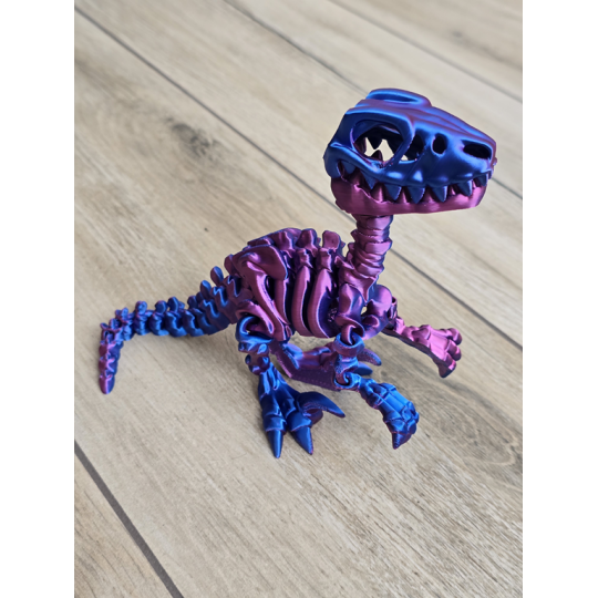 Szkielet Raptora 23cm - 3D Unikatowa Dekoracja! - Dwukolorowy Druk3d