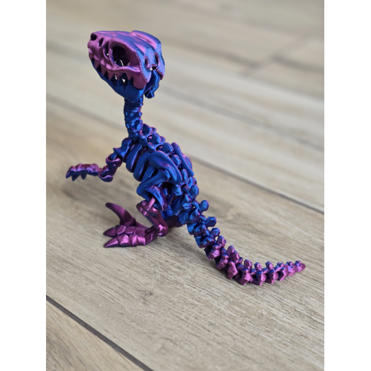Szkielet Raptora 23cm - 3D Unikatowa Dekoracja! - Dwukolorowy Druk3d