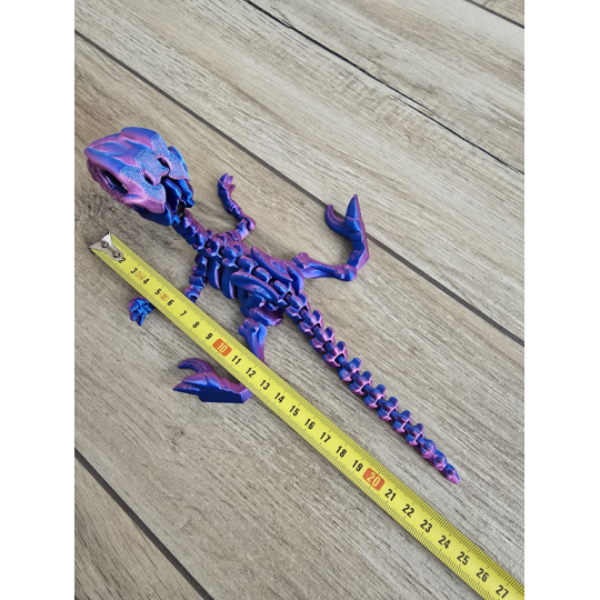 Szkielet Raptora 23cm - 3D Unikatowa Dekoracja! - Dwukolorowy Druk3d