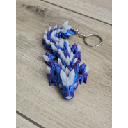 Wolf DragonCrystal 16cm - Ruchomy Brelok Świecący w Nocy - Druk 3D
