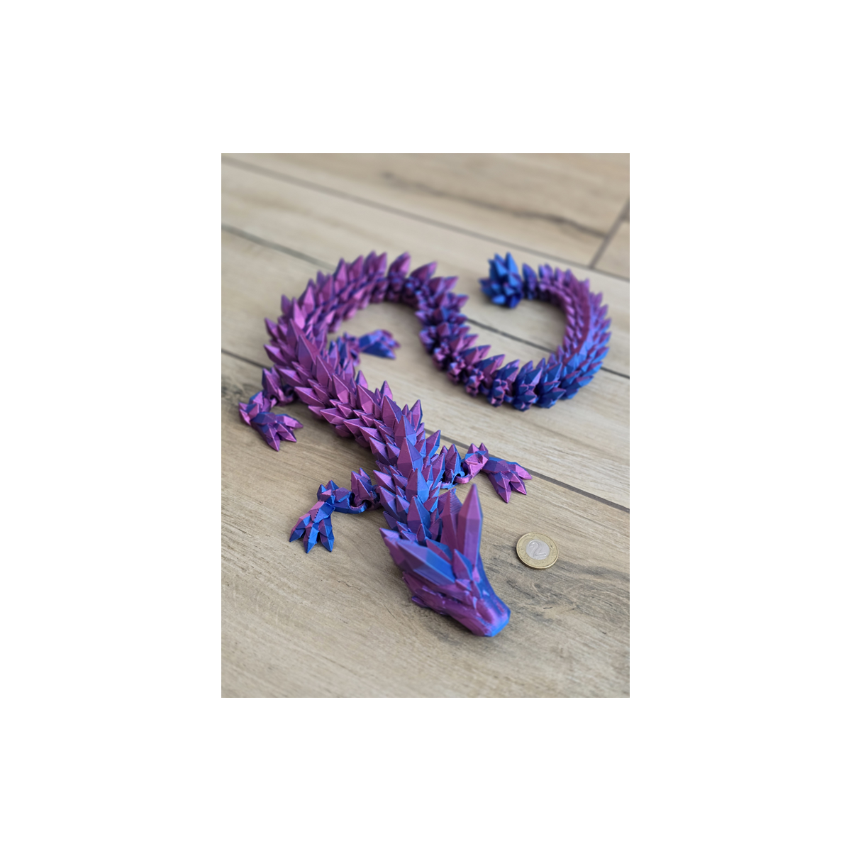 Gigant 67cm Dragon Crystal - figurka 3d Dwukolorowy Druk3d