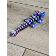 Wolf DragonCrystal 16cm - Ruchomy Brelok Świecący w Nocy - Druk 3D