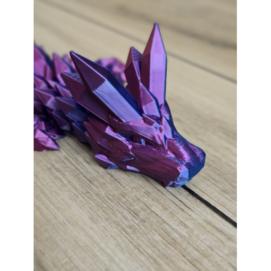 Gigant 67cm Dragon Crystal - figurka 3d Dwukolorowy Druk3d