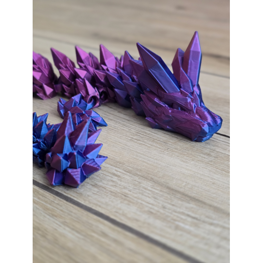 Gigant 67cm Dragon Crystal - figurka 3d Dwukolorowy Druk3d
