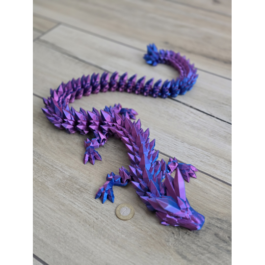 Gigant 67cm Dragon Crystal - figurka 3d Dwukolorowy Druk3d