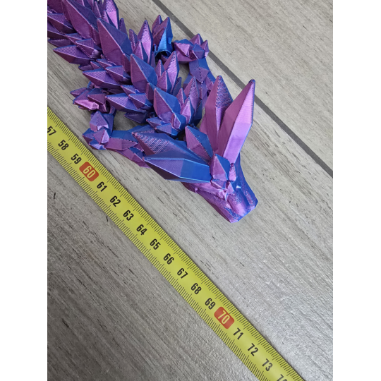 Gigant 67cm Dragon Crystal - figurka 3d Dwukolorowy Druk3d