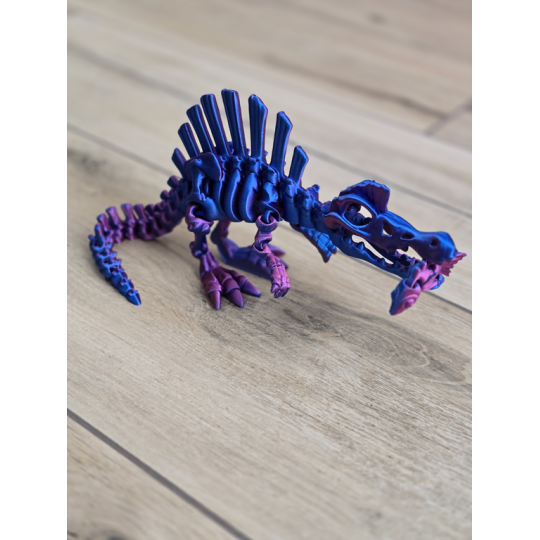 Szkielet Spinosaurus 30cm + rybka - Dekoracja Druk3d